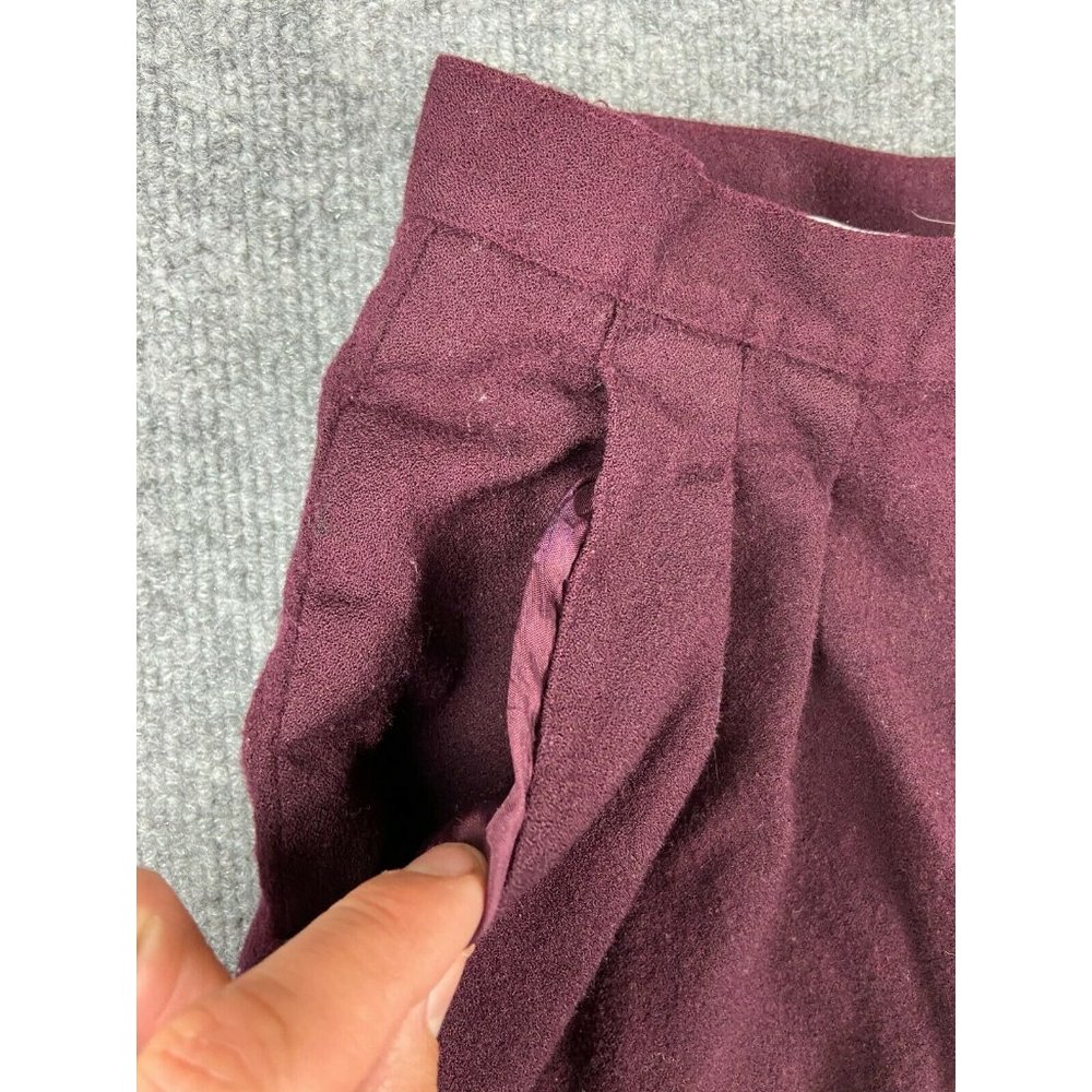 Vintage Rena Rowan for Saville Wool Dress Pants w/ Lining Women's 8 Maroon - Picture 6 of 8